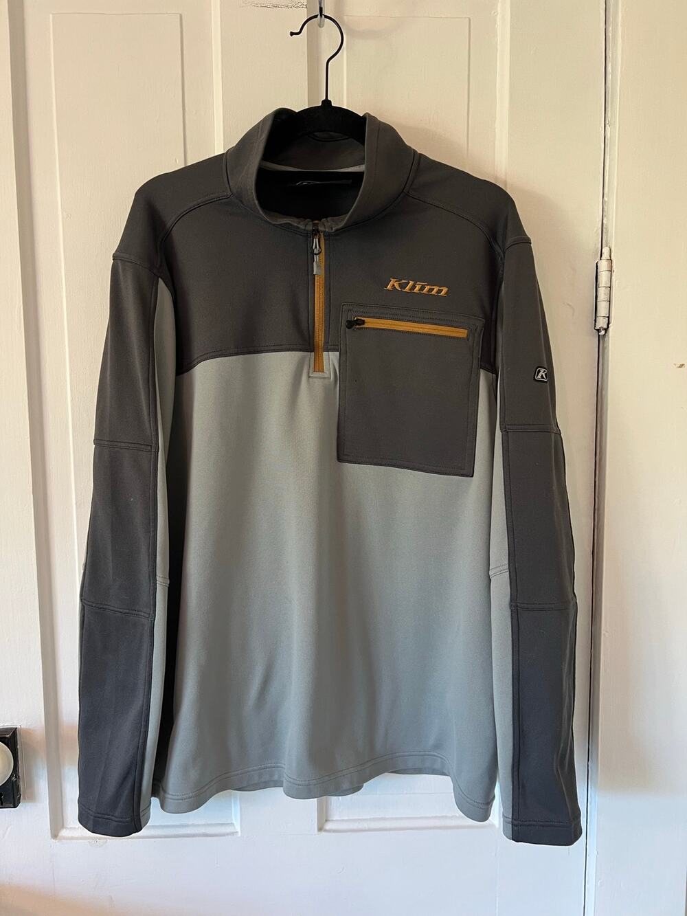 Klim men's large glacier 1/4 zip pullover fleece shirt sweater snowmobile layer